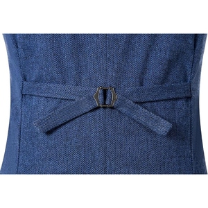 Custom Men's Double Breasted Tweed Vest Premium Herringbone Waistcoat Formal Business Wedding Classic Tailored Suit Vest - Product Image 3