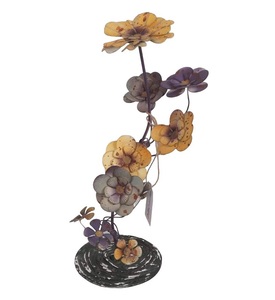 Pot décoratif pour rose unique, pot de jardin, pot mural, art métallique moderne fait main, décoration extérieure, best-seller A.B - Product Image 4