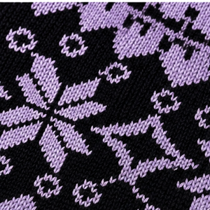 Pull pour homme violet à col zippé style Fair Isle, en tricot jacquard flocon de neige nordique, col montant, décontracté, automne, vente en gros - Product Image 5
