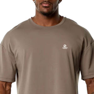 Camiseta de Hombre de Corte Holgado, Lisa, Teñida, 100% Algodón, Manga Corta, Transpirable, Informal, Peso de la Tela 300 Gramos - Product Image 4