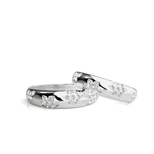 Bindi Jewels 925 Sterling Silver Christian Floral <b>Couple</b> Rings Third Party Certified - Product Image 1