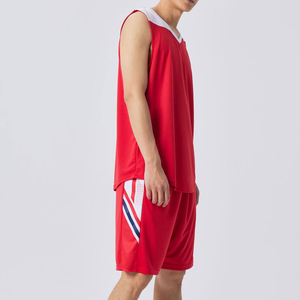<b>Light</b> GSM Breathable Sleeveless Basketball Uniform Sets Competitive Price In Stock Items Adult Customizable Basketball Uniforms - Product Image 4