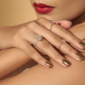 Anillo de Boda de Oro Rosa con Moissanita Ovalada de 3.35CT, Joyería Fina Hecha a Mano para Comerciantes y Revendedores de Joyería a Nivel Mundial - Product Image 6