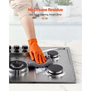 Piano Cottura a Gas Incasso in Acciaio Inox da 30 Pollici, 5 Bruciatori, Convertibile NG/GPL, Max 12250 BTU, Piano Cottura a Gas Naturale da 30 Pollici - Product Image 5