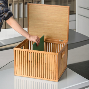 Panier organisateur de haute qualité avec séparateur amovible, panier multifonctionnel avec couvercle et poignées, vente exceptionnelle pour le rangement des vêtements - Product Image 2