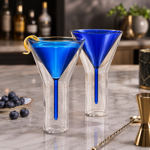 Tasse en verre borosilicate double paroi de 230 ml, faite à la main, sans plomb, isolée, pour café, thé, latte, expresso, réutilisable, en gros - Product Image 6