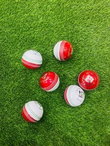 Pelotas de cricket de cuero auténtico para equipo junior y senior, práctica, pelotas de doble color - Product Image 3