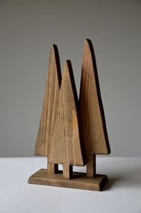 Décoration de Noël en bois naturel avec une belle veine de bois, décoration festive écologique pour la maison pour les célébrations de Noël - Product Image 2