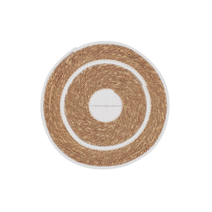 Mantel individual de algas marinas y algodón tejido a mano, resistente al calor, para mesa de comedor, decoración nórdica para cocina - Product Image 3