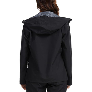 Versatile All-Weather Women's <b>Black</b> Performance <b>Windbreaker</b> and Waterproof Hooded Jacket - Product Image 3