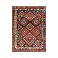 Tapis Kilim Afghani Vintage Personnalisable, Haute Qualité, Fait Main, 100% Laine de Nouvelle-Zélande, Coupe Bouclée, Tissage Plat, Fabriqué à la Machine, pour Animaux de Compagnie