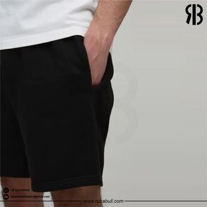 Pantalones Cortos Bermuda de Algodón Negro Sólido para Hombre, de Alta Calidad, Personalizados, con Cintura Elástica, Casuales, Transpirables, con Bolsillos, de Tiro Medio - Product Image 6
