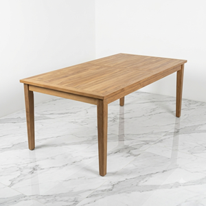 Wholesale Scandinavian Teak <b>Dining</b> <b>Table</b> Direct Factory Slatted <b>Top</b> Rectangular Manufacturer Bulk Supply OEM ODM Custom Export - Product Image 2
