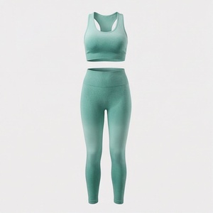 Ensemble de vêtements de yoga pour femmes, écologique, de haute qualité, élégant, imprimé par sublimation, en tissu biologique, respirant, marque privée, pour la salle de sport - Product Image 1