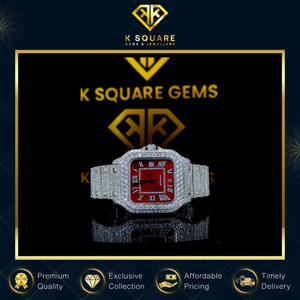 Nouvelle montre de luxe à quartz automatique en acier inoxydable, résistante à l'eau, avec bracelet en moissanite et verre saphir, la plus vendue - Product Image 3