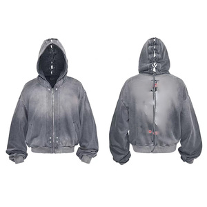 Conjunto Deportivo para Hombre con Lavado Ácido, Sudadera con Capucha y Pantalones Jogger Oversize, Ropa Urbana Casual, Venta al Por Mayor, OEM ODM - Product Image 5