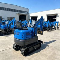 Mini-excavatrice de 0,6 tonne, 600 kg, excavatrice hydraulique sur chenilles, petite pelle pour la ferme, le jardin et la construction