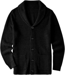 Suéteres para Hombre, Mezcla de Lana y Cachemira, Cárdigan de Alta Calidad, Ropa Casual de Invierno, Logotipo Personalizado - Product Image 3