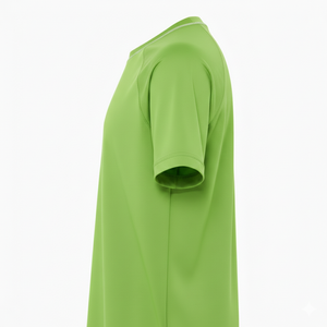 Unisex Green Crew Neck Short Sleeve Moisture Wicking <b>Polyester</b> <b>T</b>-<b>Shirt</b> Regular Fit All Seasons Solid Color Athletic Wear - Product Image 4