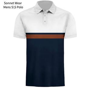 Camiseta Polo de Manga Corta para Hombre con Estampado Gráfico a Rayas - Product Image 3