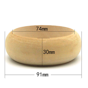 Pulseras de Madera Natural sin Tratar para Niños, Hechas a Mano, Anchas y Lisas, Venta al por Mayor SC - Product Image 2