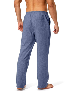 Pudolla Men's Cotton Yoga Sweatpants Athletic <b>Lounge</b> Pants Open Bottom Casual with Drawstring Closure Machine Washable Pockets - Product Image 5
