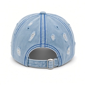 <b>Men</b> Light Denim Blue Dad Hat Embroidery Letter Design Cotton <b>Baseball</b> <b>Cap</b> Adjustable Casual Outdoor Fashion - Product Image 4