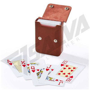 Étui à cartes à jouer double personnalisé en cuir véritable pour jeu de poker - Product Image 6