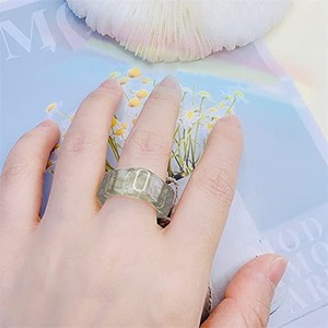 Handmade Colorful Square <b>Resin</b> <b>Rings</b> Marbled Geometric Statement Fashion Jewelry - Product Image 4