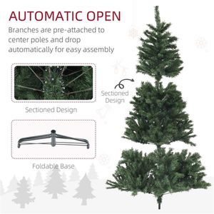 Albero di Natale Artificiale in PVC di Alta Qualità, 2,1 m, Effetto Neve, a Batteria, Realistico, Personalizzabile, Pieghevole per Uso Esterno - Product Image 5
