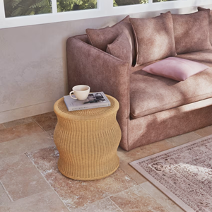 Mesa de Centro de Ratán Natural Hecha a Mano, Mesa Auxiliar Boho Minimalista, Mueble de Salón con Acentos Tejidos en Mimbre Sostenible - Product Image 2