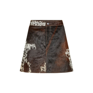 Shorts Mini de Cuero Vacuno Personalizados para Mujer, con Pelo Natural, Estilo Western, Estampado de Vaca - Product Image 4