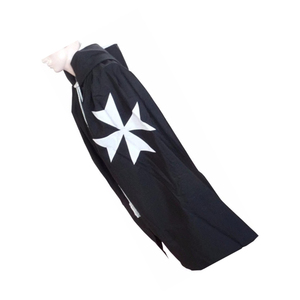 เสื้อคลุมอัศวินมาลตาสีดำ คุณภาพพรีเมียม ปักลายแบบสั่งทำพิเศษ ทำด้วยมือ เสื้อคลุมอัศวินมาลตาสีดำ - Product Image 6