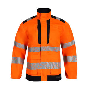 Uniforme de Seguridad de Poliéster de Alta Visibilidad a Precio Económico al por Mayor, Chaqueta y Pantalón de Trabajo Reflectantes y Resistentes al Viento para Trabajadores Nocturnos - Product Image 4