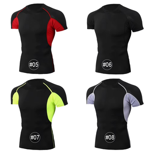 T-shirt de compression respirant anti-bactérien à manches courtes pour homme, personnalisable avec logo, sublimation, séchage rapide, idéal pour l'entraînement en salle de sport (OEM) - Product Image 3