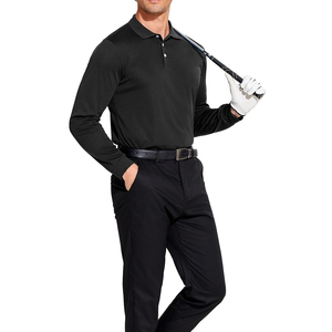 Nouveau Polo Homme Tendance Coupe Ample Décontractée Design Uni Respirant Manches Longues Slim Fit Couleur Unie Doux Qualité Usine - Product Image 4