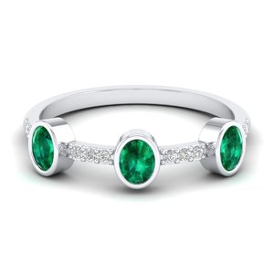 Anillos de Moissanita con Certificación GRA de Plata de Ley 925 a Precio de Mayoreo REYES, Anillo de Compromiso de Lujo con Gema de Esmeralda, Joyería Fina - Product Image 1