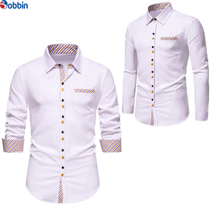 Camisa Casual de Verano para Hombre, Manga Larga, Cómoda y Transpirable, con Rayas Blancas, Estilo Clásico, Precio OEM - Product Image 4