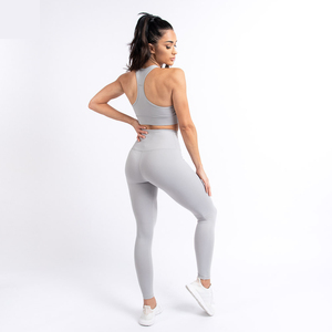 Vêtements de sport personnalisés avec logo pour femmes, tenue de sport à fort impact, vêtements de yoga, ensemble de fitness grande taille, haut de sport - Product Image 2