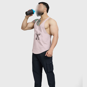 Camiseta Deportiva Informal de Algodón Transpirable con Estampado de Calavera y Mancuernas de Color Rosa para Hombre, Cuello Redondo, Logotipo Frontal, Ropa de Gimnasio - Product Image 4