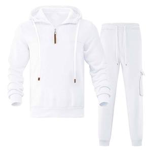 Chándal con Capucha para Hombre, Color Beige, Largo, Color Sólido, Casual, Transpirable, Corte Regular, con Bolsillos Laterales, para Otoño - Product Image 2