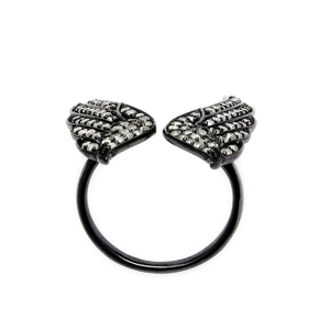 Bague REYES en argent sterling 925 avec diamant naturel, motif aile d'ange, design unique, bijoux de cocktail pour femme, vente en gros - Product Image 3