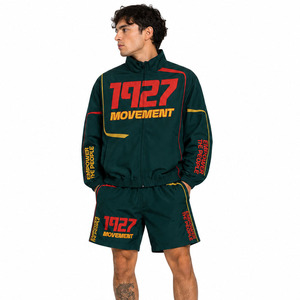Custom High Quality Embroidery Patch logo Shorts Tracksuit Windbreaker Lightweight Nylon Patchwork Summer Track Suit Hoodies USA - Product Image 2