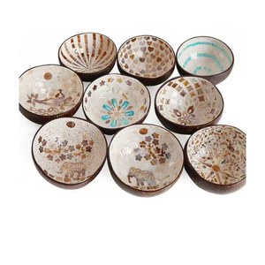 Souvenir du Vietnam, bol en nacre, design bohème, écologique, incrustation de coquille de noix de coco, pour la soupe, cadeau, prix bas, vente en gros - Product Image 6