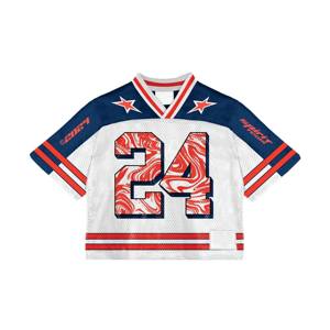 Maillot de football américain personnalisé pour homme, T-shirt en maille polyester, coupe ample et carrée, style court, impression DTG - Product Image 1