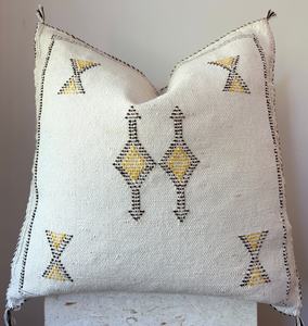 Gorgeous White Moroccan Cactus Silk <b>Cushion</b> Covers Pure Sabra Pillow Decorative <b>Cushions</b> Handmade Moroccan Abstract Pillow - Product Image 5