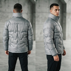 Men <b>Lightweight</b> <b>Puffer</b> <b>Jacket</b> Crinkle Fabric High Collar Quilted Winter Warm Insulated Casual Outdoor <b>Jacket</b> OEM ODM - Product Image 3