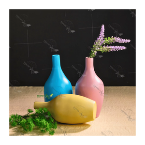 New Arrival Handcrafted Natural <b>Lacquer</b> Bamboo Vase Colorful Home Decorative Modern Coiled Design Sustainable Customizable - Product Image 5