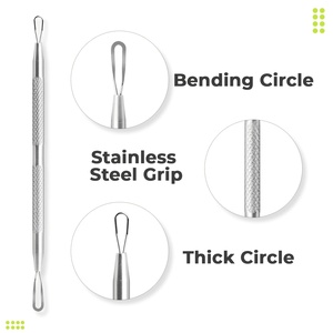 Outil de suppression des points noirs de qualité supérieure, extracteur de boutons à double extrémité, aiguille professionnelle pour le soin du visage, instrument de nettoyage beauté - Product Image 4