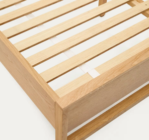 Base de Cama Minimalista de Madera de Teca Sólida con Acabado Natural, Cama Moderna con Plataforma, Estilo Escandinavo, Tamaño King, 3 Años de Garantía - Product Image 6